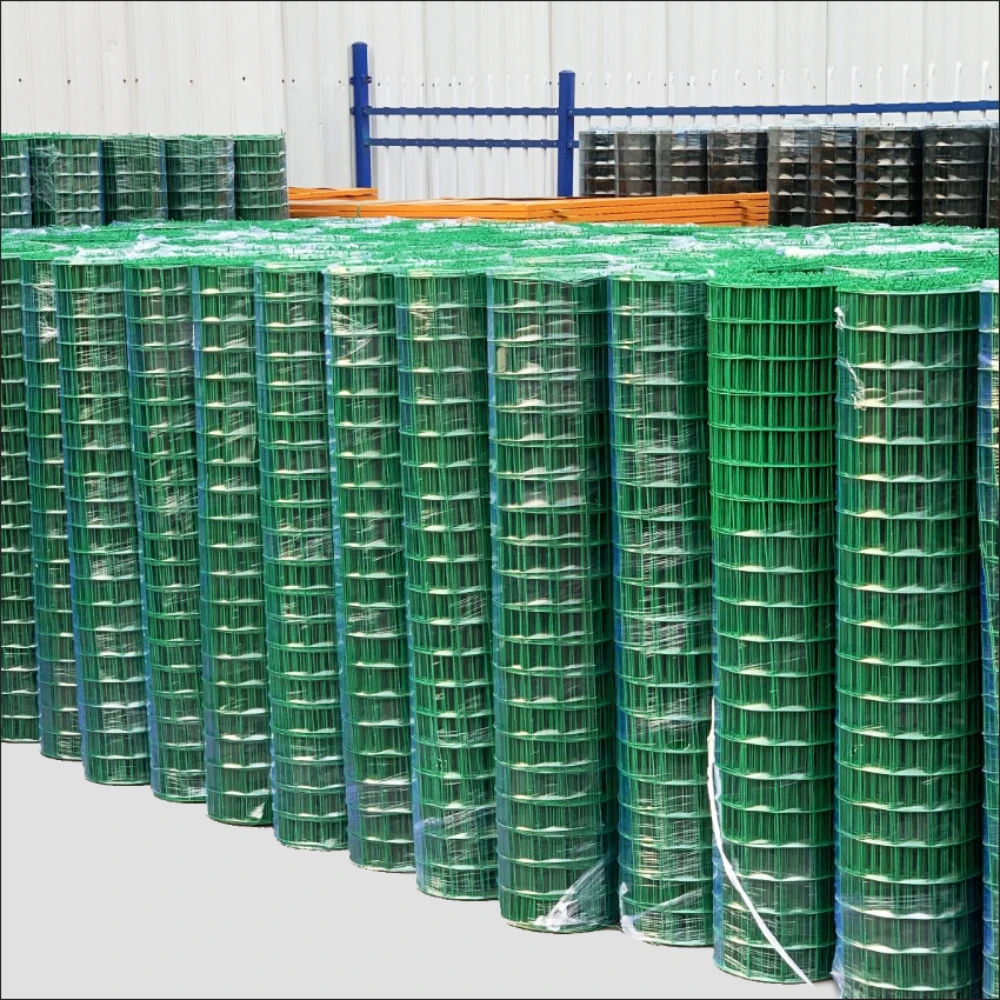 black welded mesh panels