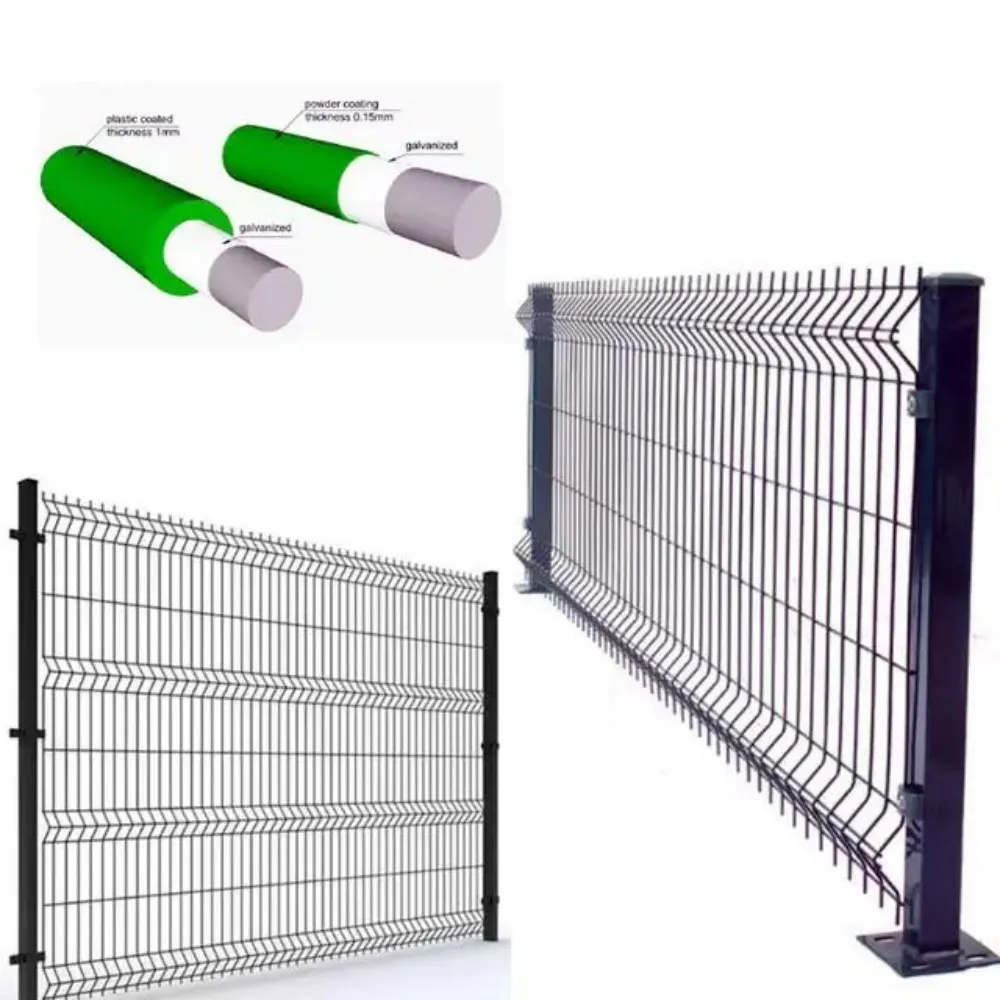 black welded wire fence
